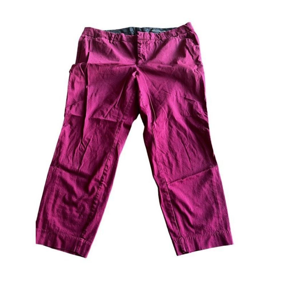 Wine colored flat front chino size 18w